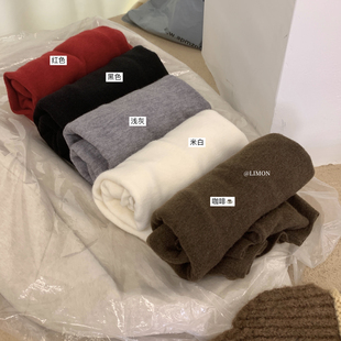 含4羊毛 837 洋气百搭针织衫 Cecil肩穿搭露肩木耳边修身