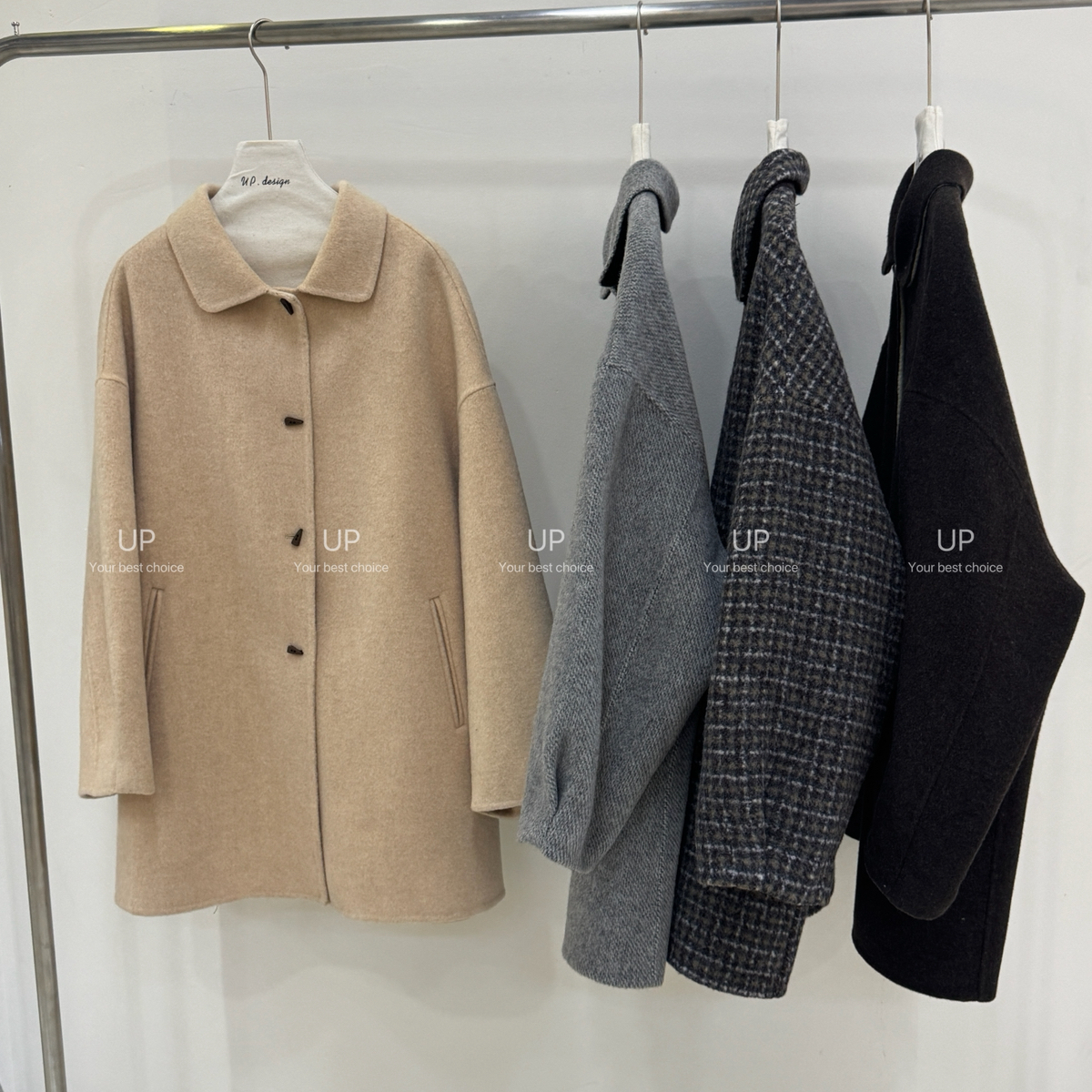 Cecil高品质上新韩系简约中长款羊毛外套(90羊毛)02536