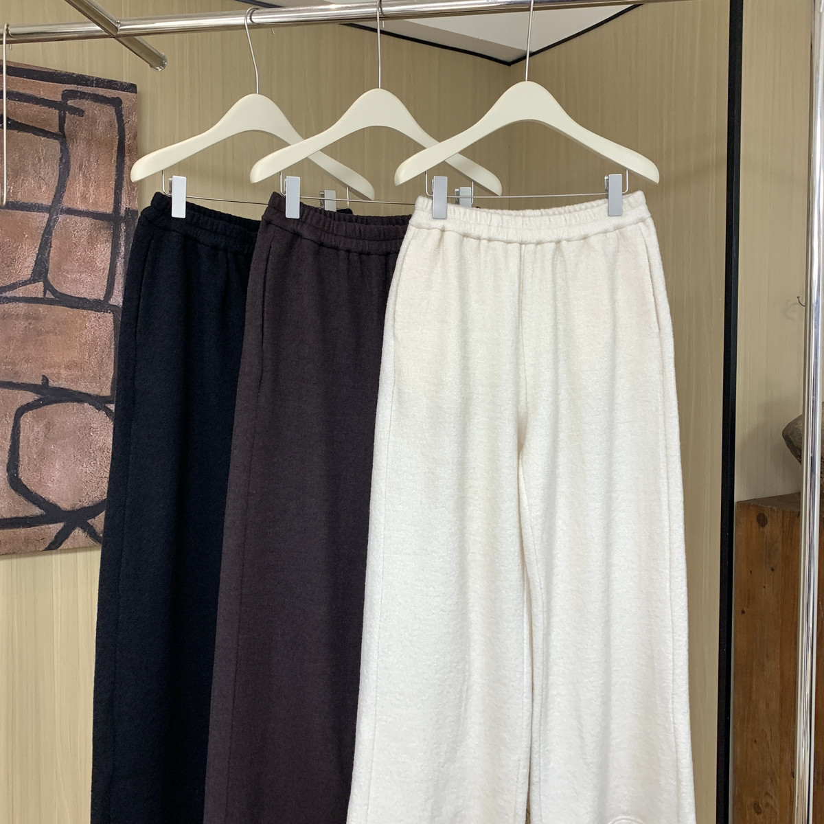 Cecil上新软糯舒适经典百搭直筒羊毛休闲裤（含78羊毛）3339