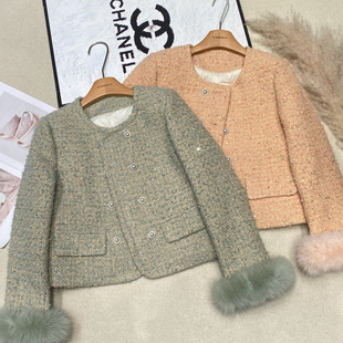 Cecil金名媛风小香保暖羽绒服外套 57516 配可拆卸毛袖