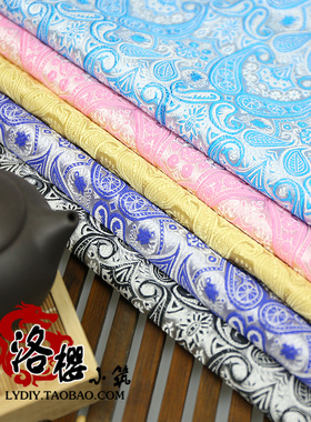 织锦缎提花丝绸布料汉服服装面料