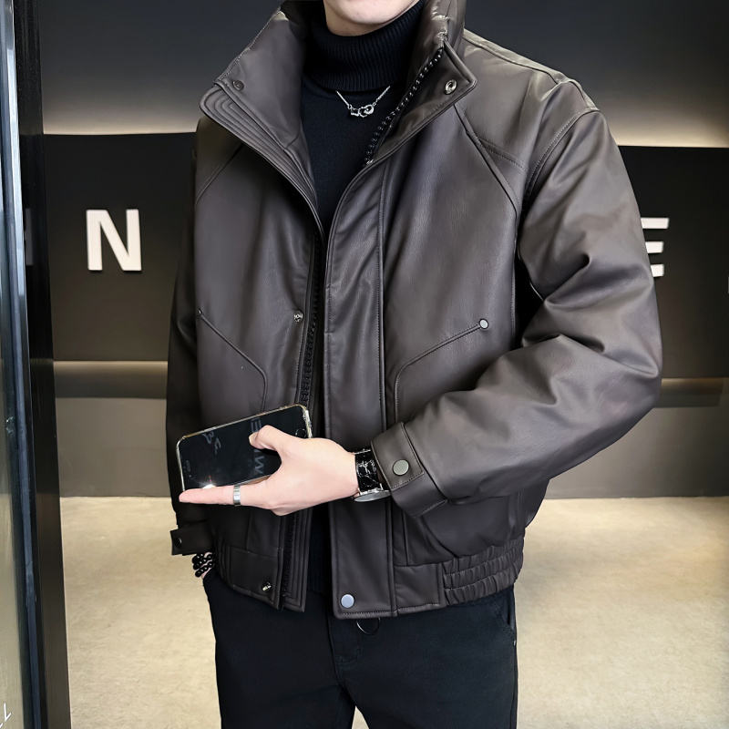 2025冬季新款保暖男士加厚休闲宽松防风时尚百搭羽绒服夹克外套