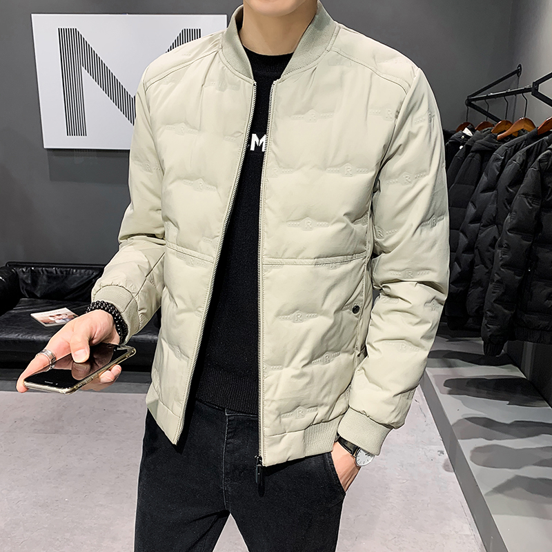 冬季潮牌羽绒服男休闲棒球服男款痞帅羽绒服2025新款男士冬装外套