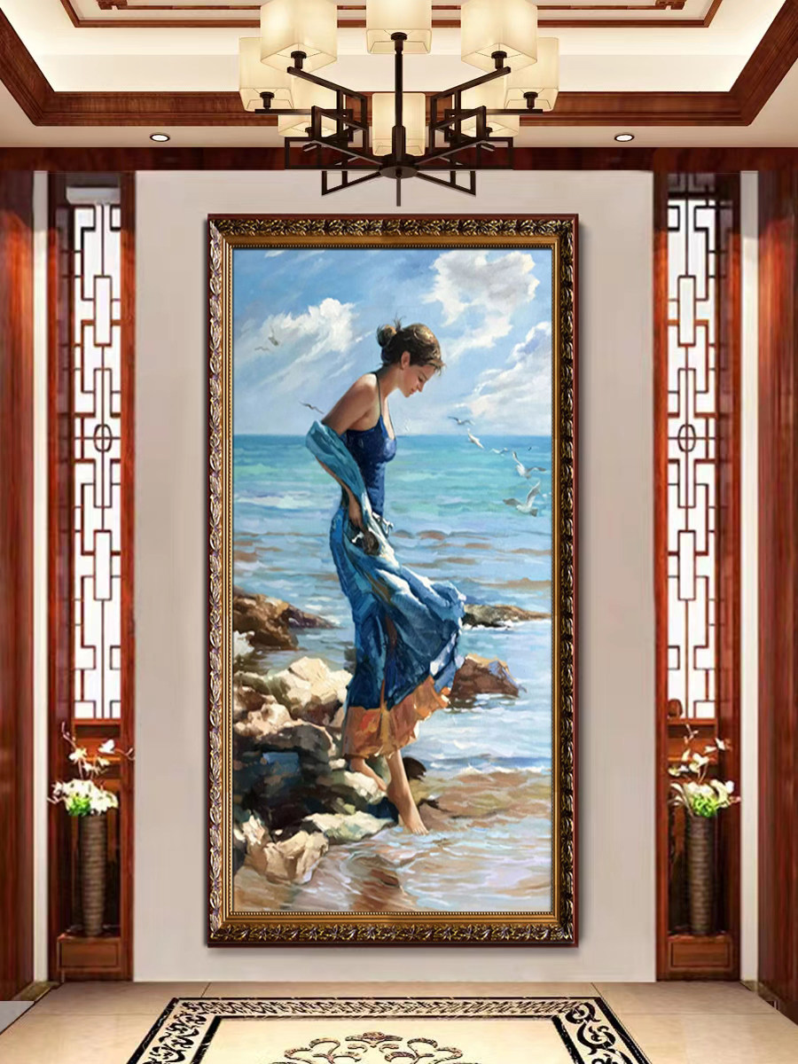定制纯手绘肖像人物油画自画像相片画手绘画像全家福婚纱相画风景