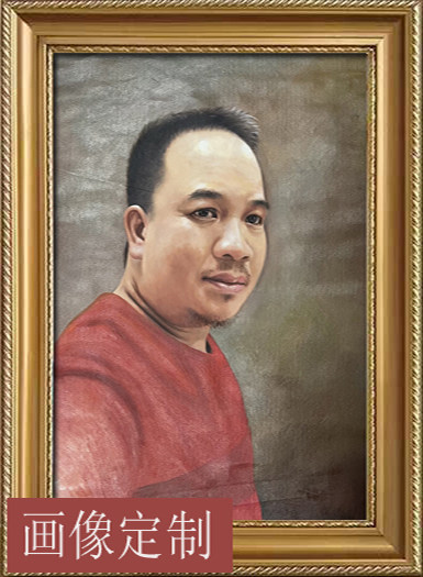 定制纯手绘肖像人物油画自画像相片画手绘画像全家福婚纱相画风景