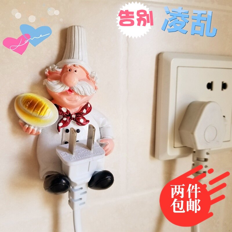 resin Cartoon pylons lovely originality Kitchen Hook Strength Sticking hook Plug Bracket socket source wire Storagein the Home accessories , Decorative hooks  category - from Buy2taobao.com to provide professional Taobao agent buy service