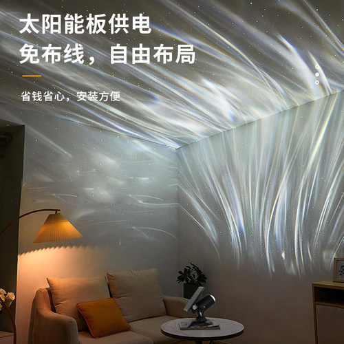 极美高档太阳能动态旋转墙壁灯