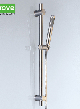 不锈钢圆柱喷头洗澡全铜淋浴花洒支架浴室托升降杆套装开平水龙头
