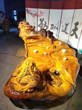 黄金樟根雕茶几木雕茶海整体树根茶台一体天然整体实木茶桌树头桌