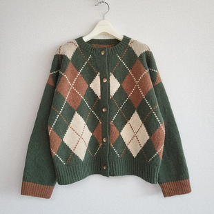 【英文解】0202-Argyle Pluviae Cardigan (非实物)英文说明