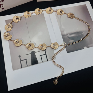 2026年新款低腰金属腰链配饰裙子贝壳链条百搭腰带女士装饰牛仔裤