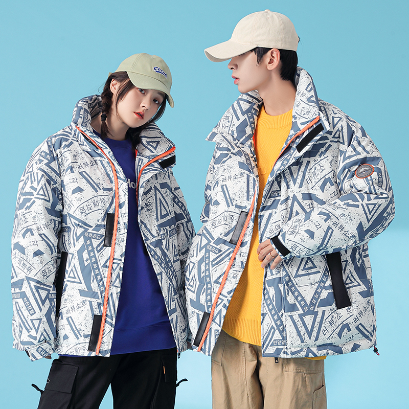 冬季款男女情侣羽绒服白鸭绒宽松男生韩版外套102p100，男装羽绒服，星座1203