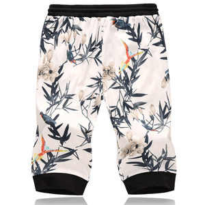 夏季新款七分裤微弹休闲马裤男士花色中裤货号216p30图片