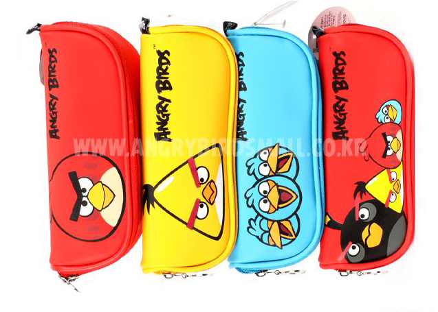 韩国代购 Angry Birds愤怒的小鸟儿童学习用品笔袋 文具袋 现货