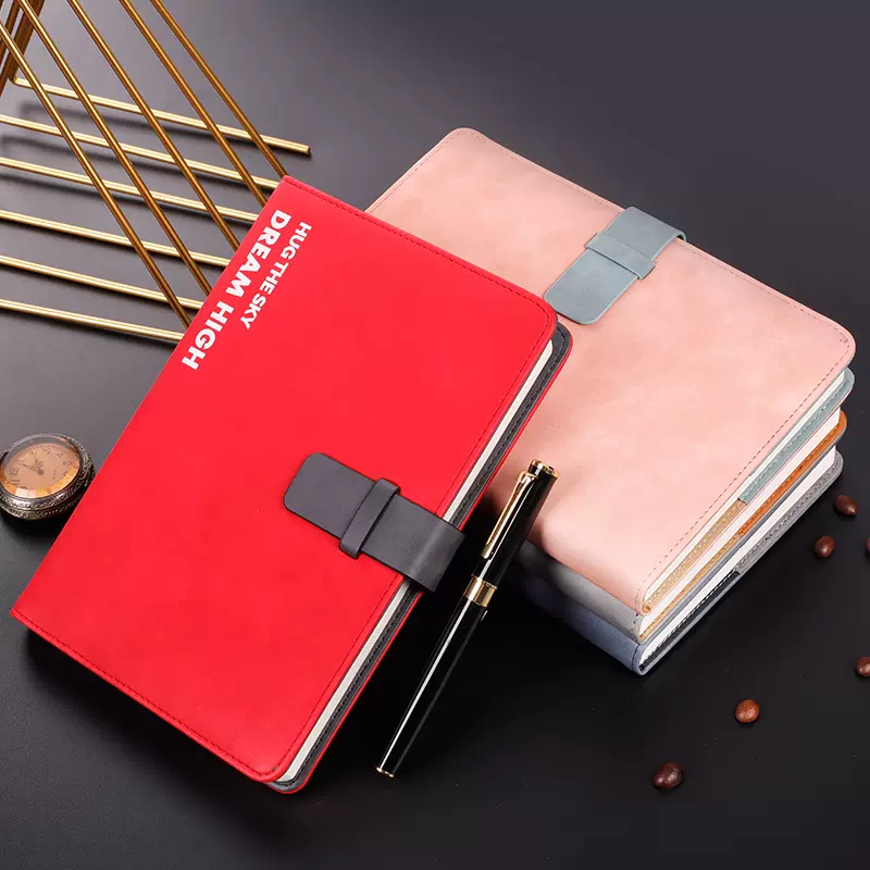 博文2520-9笔记本A5创意商务笔记本简约文具学生带扣带笔插日记本