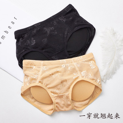 假屁股翘臀裤提臀美臀翘臀丰臀加垫可拆卸臀垫美臀诱惑内裤女低腰