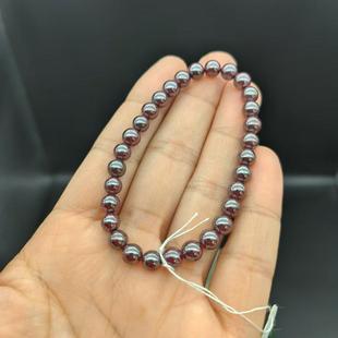 高含量朱砂原矿辰砂小珠子有份量6毫百搭饰品配玉黄金手镯银饰礼