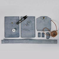 Материал Bag-Blue (туманная восковая кожа)