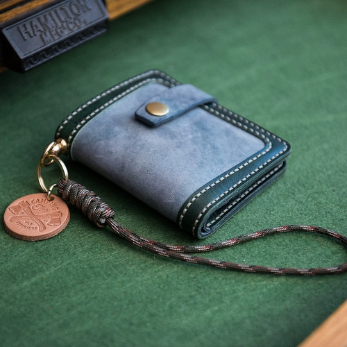 兰泽 Набор материалов, портативный бумажник, ремешок ручной работы, «сделай сам», из натуральной кожи