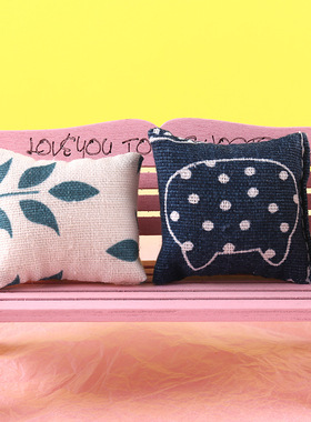 dollhuse 仿真微缩 抱枕 枕头 靠枕 模型过家家玩具道具摆件食玩