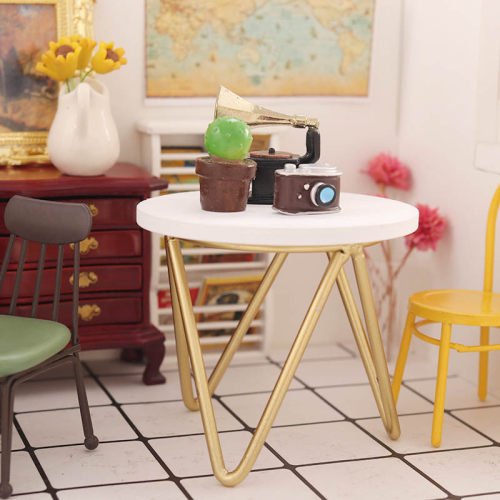 dollhouse 娃娃屋 仿真微缩 桌子 圆桌 茶几 模型道具食玩扭蛋