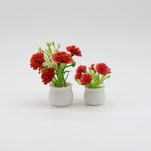 Dollhouse 娃娃屋 仿真微缩 花卉盆栽花盆 模型过家家道具摆件