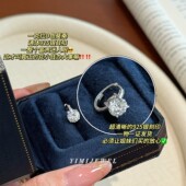 超闪一克拉莫桑钻耳钉女D色S925银耳扣高级感婚礼约会通勤2025新