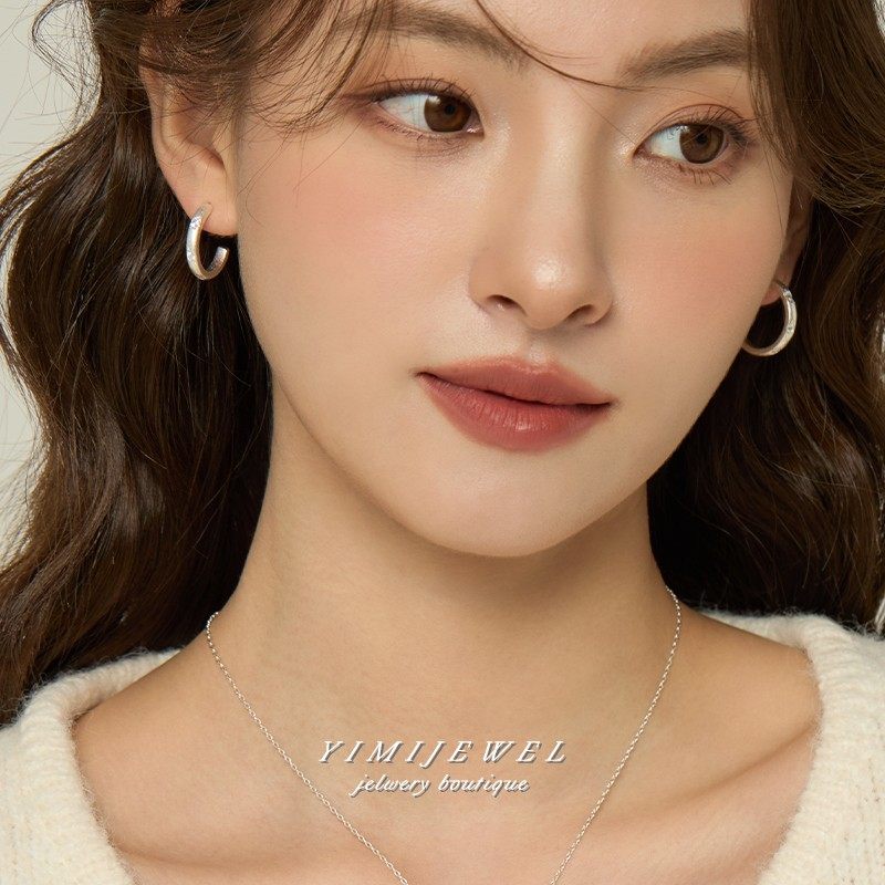 「星辰旷野」高级感银色素圈耳环耳圈2024年新款爆款蚊香盘耳夹女,饰品/流行首饰/时尚饰品新,耳环,淘宝优惠券,粉丝福利购,淘宝优惠卷