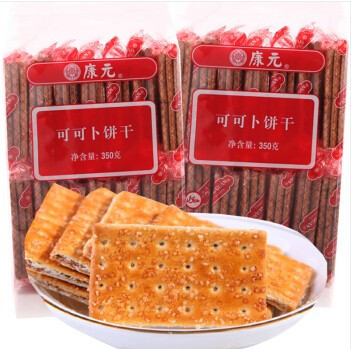 康元可可卜饼干350g/袋可可味夹心酥脆香甜内含独立包装成都生产