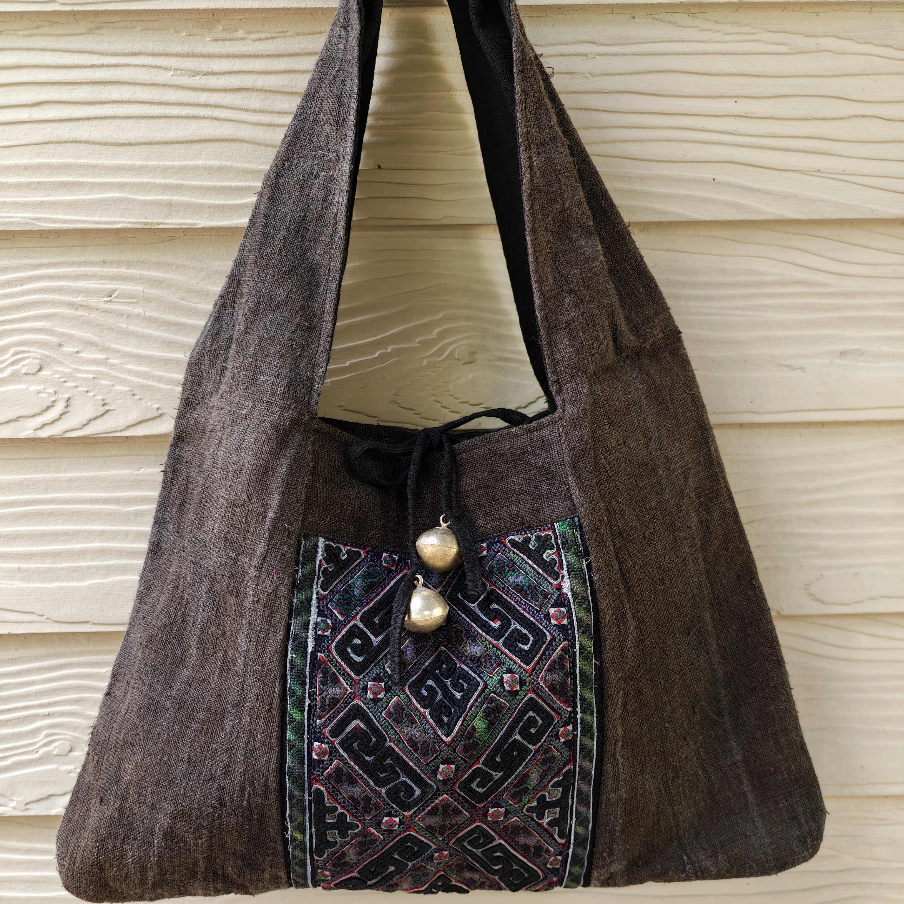 泰国代购苗绣绣片单肩包秋冬新款苗绣包