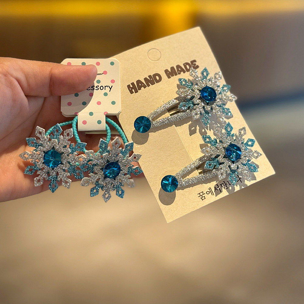 韩版儿童发夹高级感水钻雪花bb夹头绳小女孩侧边刘海夹子女童发饰,童装/婴儿装/亲子装,发饰,淘宝优惠券,粉丝福利购,淘宝优惠卷