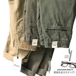 chino长裤 商务厚实直筒休闲裤 男 裤 日系秋冬纯棉全棉水洗做旧工装