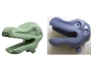 乐高Lego 动物零配件 x158 恐龙头 圆顶龙头 2011年绝版 沙绿沙蓝