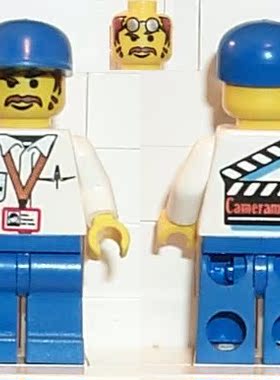 乐高Lego 工作室系列 2000年绝版人仔 stu001 摄影师 摄像师 1371