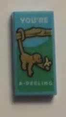 乐高Lego 辛普森 零配件 3069 1*2 猴子吃香蕉 印刷砖 71016