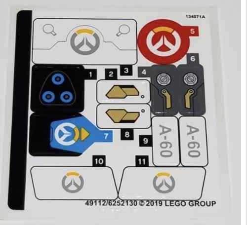 全新 乐高Lego 守望先锋系列 原装贴纸 75975监测站直布陀罗