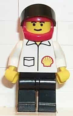 全新 乐高Lego 经典城镇系列 绝版人仔 shell006 壳牌加油站员工
