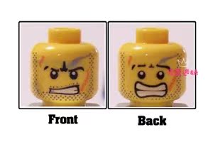 乐高Lego 人仔绝版零配件 3626 头部 愤怒生气表情 pm022 024