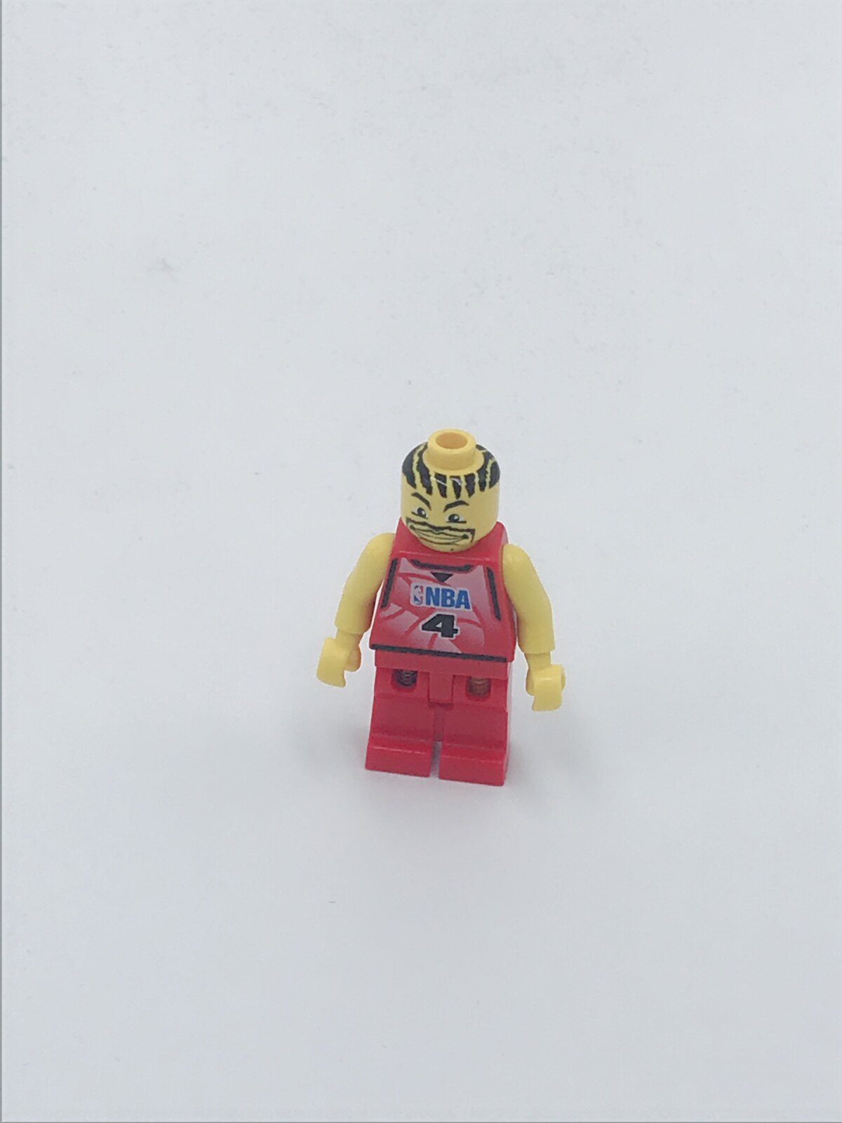 乐高Lego 绝版 NBA篮球弹簧腿人仔 红队 4号球员 nba044 稀有