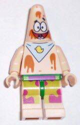 乐高Lego 海绵宝宝 人仔 bob030 派大星 冰淇淋污渍版 Patrick
