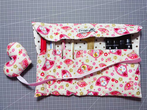 笔袋日韩棉布手工卷笔帘