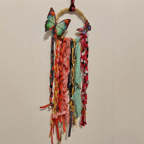 littleM高端定制民族风彩绳小众设计羽毛孤品手作复古捕梦网挂毯