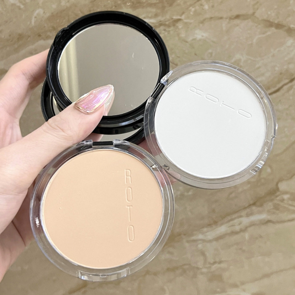 roto清透定妆粉饼高光哑光雾面防水隐形专业化妆师补妆提亮粉散粉