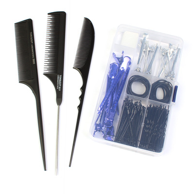 专业化妆师盘发发夹套盒配梳子