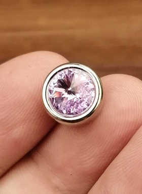 紫色公主钻扣衬衣钮扣高档金属扣镶施华络钻高级礼服纽扣服装辅料