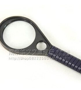 得力9091球拍型放大镜手持扩大镜直径60mm中号3倍放大辅助6倍放大