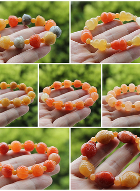 算盘老型珠手串男女款新疆金丝玉