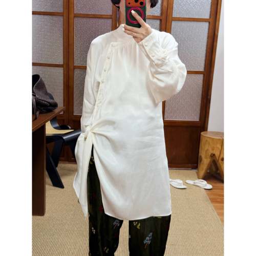 『撒哈拉』 隐藏款重磅长丝斜襟系带多穿设计感连衣裙 | 大人限定