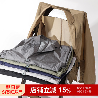 薄如蝉翼！高定防晒透气面料！外面男装夏季纯色商务休闲西服西装