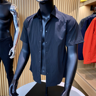 紫标快干夏季 衬衫 弹力户外短袖 日单日本机能C00LMAX面料自制 男装